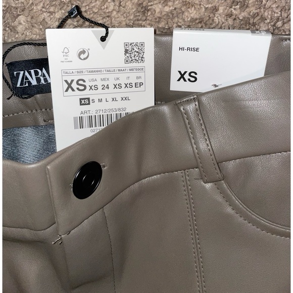 Zara Faux Leather Leggings - Picture 6 of 6